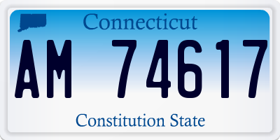 CT license plate AM74617