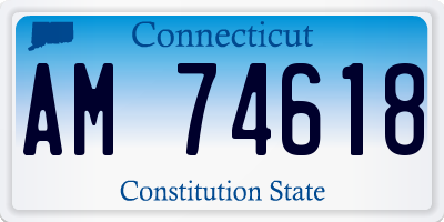 CT license plate AM74618