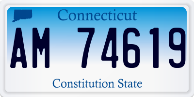 CT license plate AM74619