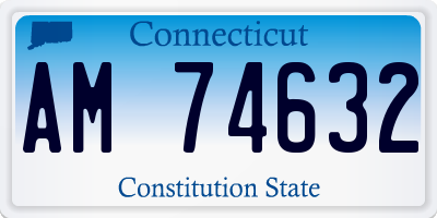 CT license plate AM74632