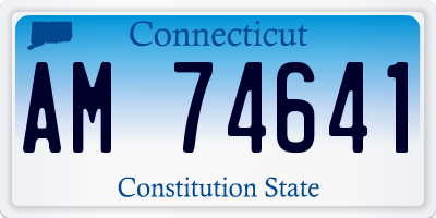 CT license plate AM74641