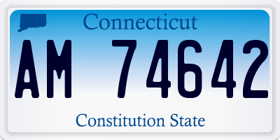 CT license plate AM74642