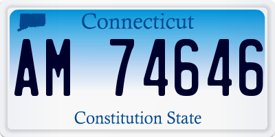 CT license plate AM74646