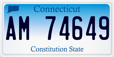 CT license plate AM74649