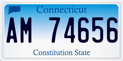 CT license plate AM74656