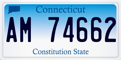 CT license plate AM74662