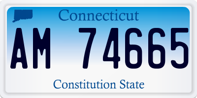 CT license plate AM74665