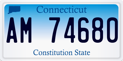 CT license plate AM74680