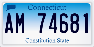 CT license plate AM74681