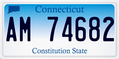 CT license plate AM74682