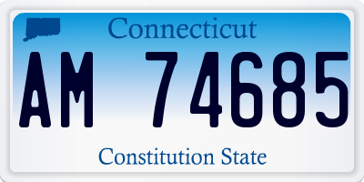 CT license plate AM74685