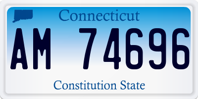 CT license plate AM74696
