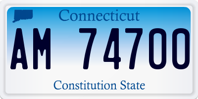 CT license plate AM74700