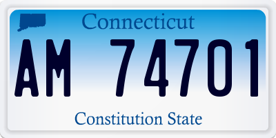 CT license plate AM74701