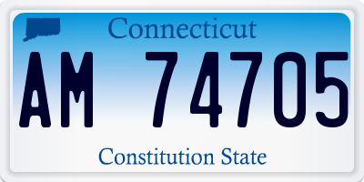CT license plate AM74705