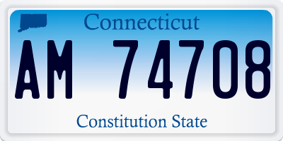 CT license plate AM74708