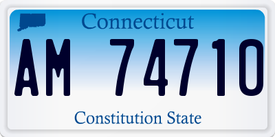 CT license plate AM74710