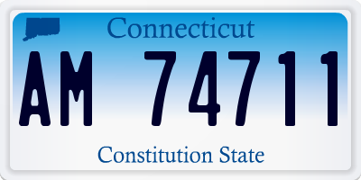 CT license plate AM74711