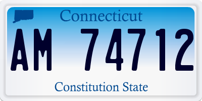 CT license plate AM74712