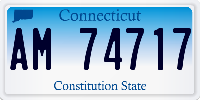 CT license plate AM74717