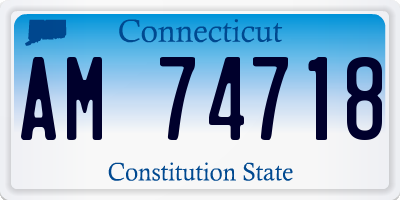 CT license plate AM74718