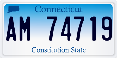 CT license plate AM74719