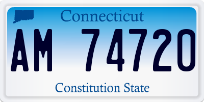 CT license plate AM74720