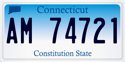 CT license plate AM74721