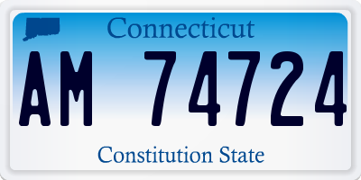 CT license plate AM74724