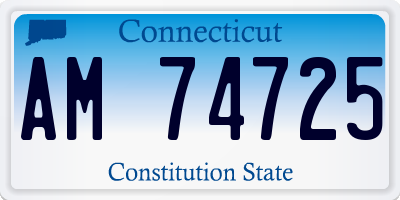 CT license plate AM74725