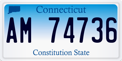 CT license plate AM74736