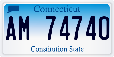CT license plate AM74740