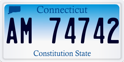 CT license plate AM74742
