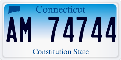 CT license plate AM74744