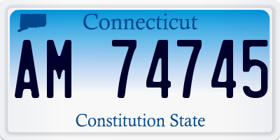 CT license plate AM74745