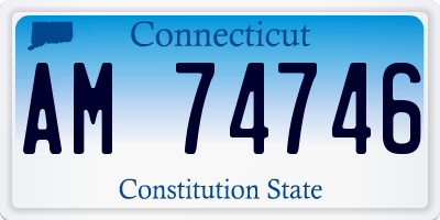 CT license plate AM74746