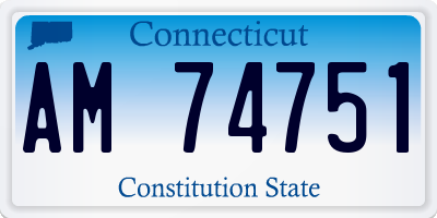 CT license plate AM74751