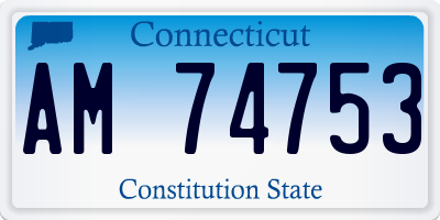 CT license plate AM74753