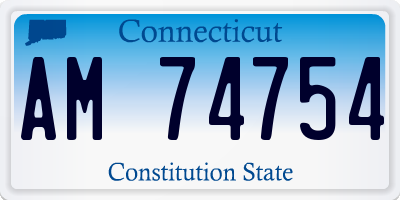 CT license plate AM74754