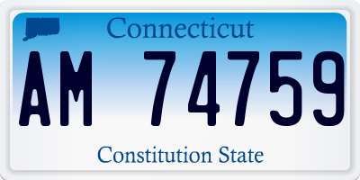 CT license plate AM74759
