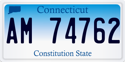 CT license plate AM74762