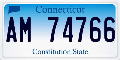 CT license plate AM74766