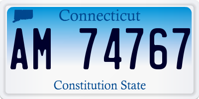 CT license plate AM74767