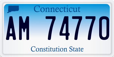 CT license plate AM74770