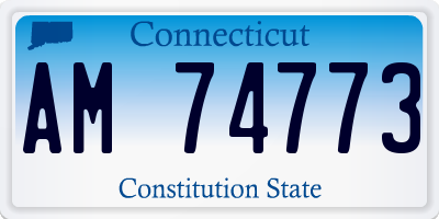 CT license plate AM74773