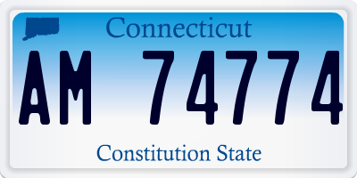 CT license plate AM74774