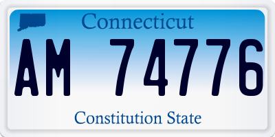 CT license plate AM74776
