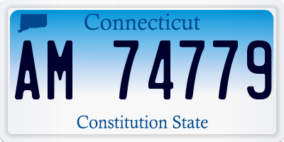 CT license plate AM74779