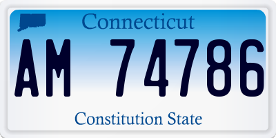CT license plate AM74786