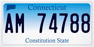 CT license plate AM74788